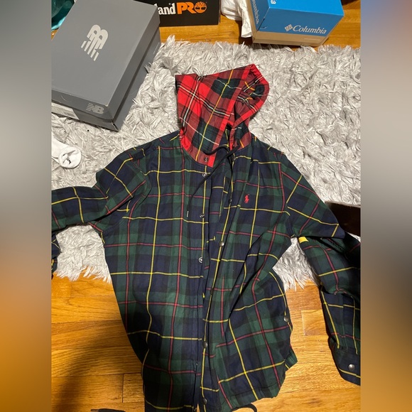 Polo Vintage Style Hooded Flannel